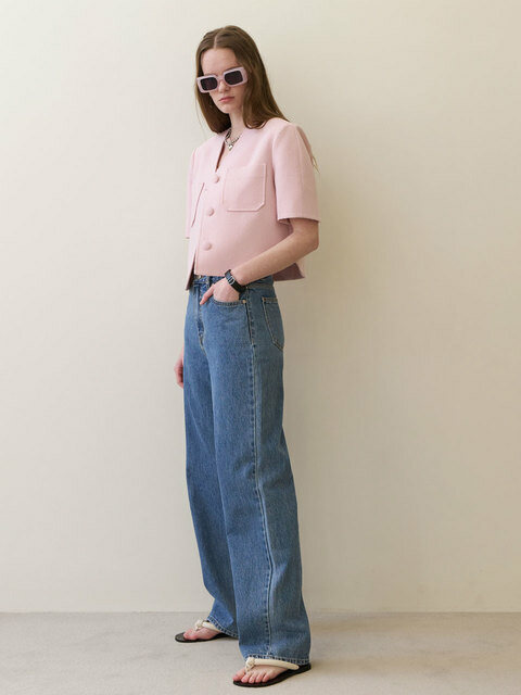 데님 - 마론에디션 (marron edition) - 23 Summer_ Classic Blue Wide Jeans 