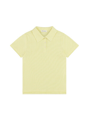 ZIG ZAG KNITTED POLO YELLOW/WHITE