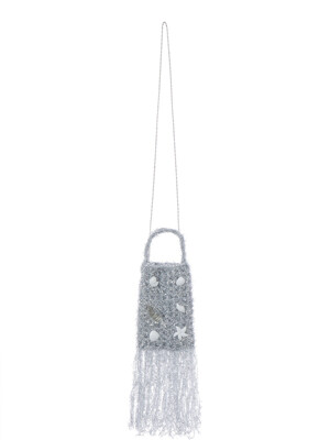 SEA COLLECTION KNITTED BAG, SILVER