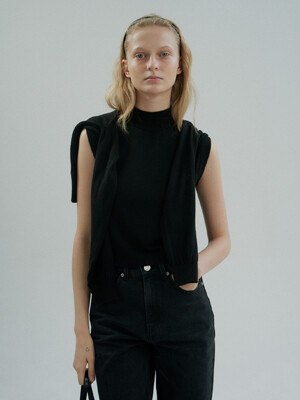 90s Mood Turtle-neck Sleeveless_2color