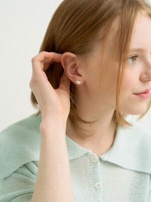 Heart mini earring - 2color