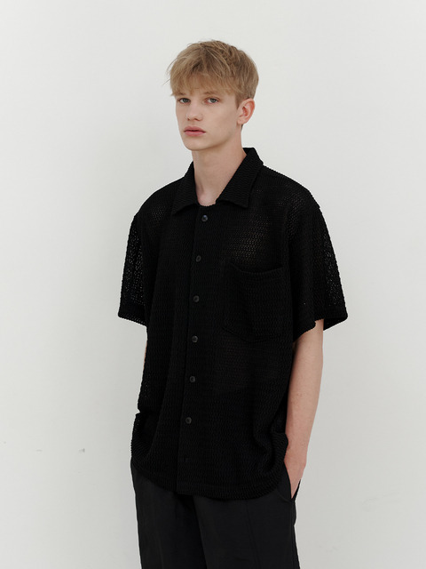 셔츠 - 엔도어 (endoor) - Crochet 1/2 shirts (black)