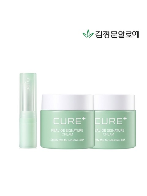 립메이크업 - 김정문알로에 (CURE) - [김정문알로에] 큐어 시그니처 크림 55g 2개 + 어터 립밤