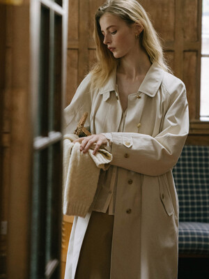 ORLY tencel trench coat_ivory