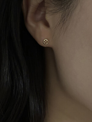 14k Clover earrings