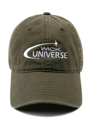 WICK UNIVERSE 워싱 볼캡-카키