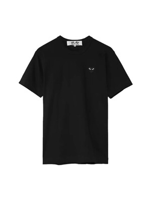 24SS 블랙 하트 와펜 패치 티셔츠 블랙 AZ-T064-051-1