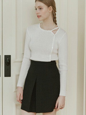 Anna Tweed Mini Skirt - Black
