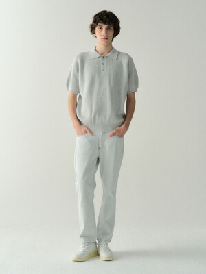 Button Point Knit_Grey