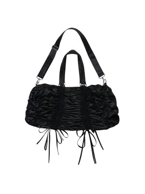 LACE SHOULDER BAG black