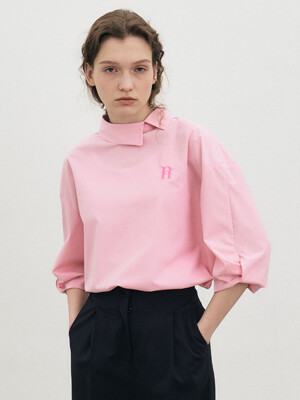 001 Sleeve twist shirt - Pink