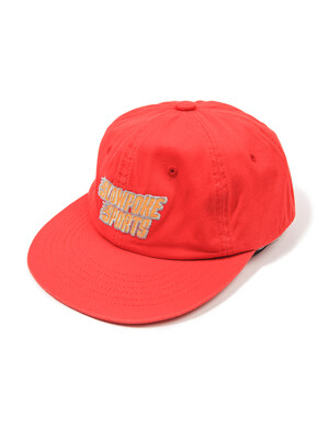 Flame Logo 6-Panel Cap -Red-