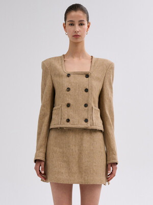 LUMEN SQUARE-NECK JACKET