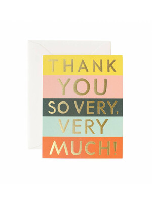 라이플페이퍼 Color Block Thank You Card 감사 카드