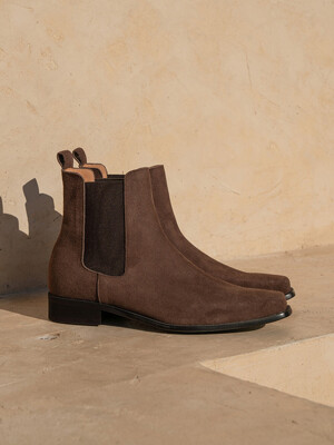ALC080 에스트로 스퀘어토 첼시 부츠_d.brown suede