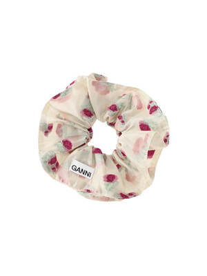 Organza Jacquard Ruffle Scrunchie_Tofu_A5790