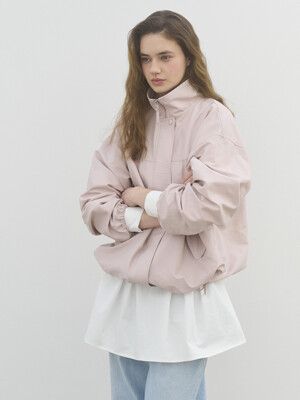 (2COLOR)VOLUME SHIRRING WINDBREAKER