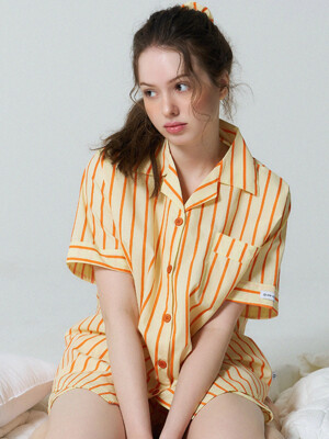 (uni) 만다린 반팔 잠옷 세트 2colors