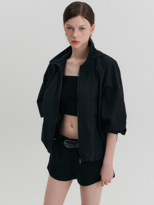 코니 윈드브레이커 후디 점퍼_블랙 / CONNIE WINDBREAKER HOODED JUMPER_BLACK