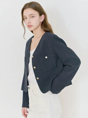 25N summer tweed crop jacket [V/NA]
