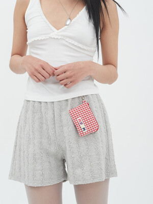 Jacquard Sweat Shorts (Gray)