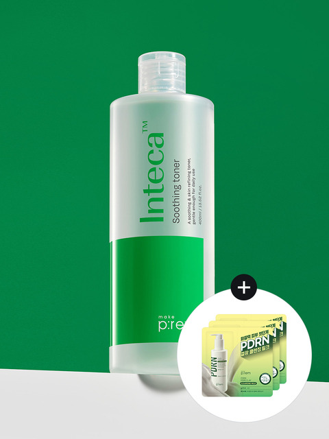 메이크프렘 [클렌징밀크 9ml 증정] 인테카 진정 토너 400ml
