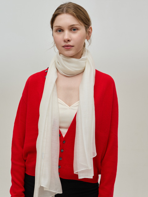 쓰로우 Silk Modal Long Scarf (3 Colors)