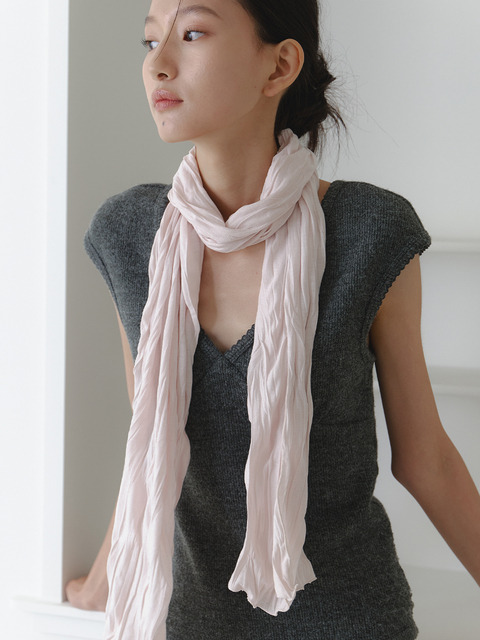 바이위켄드 [단독]Ease wrinkle scarf_pink