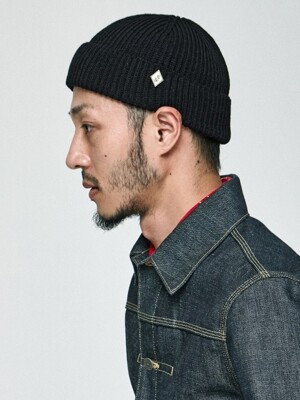 (cotton) watch cap [BLACK]