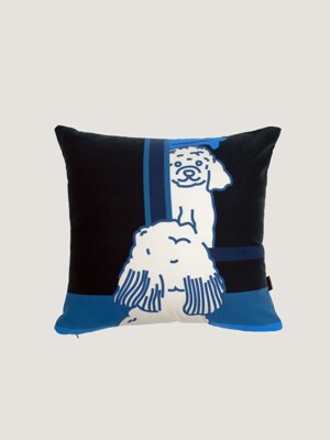 Doggie in the mirror cushion covers- black