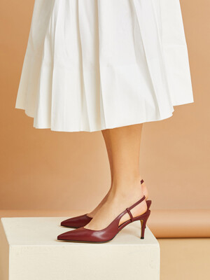 T Slingback_Burgundy