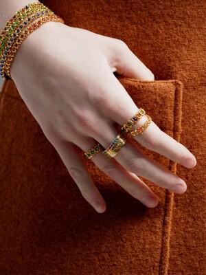 Gold daisy beads Ring