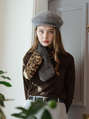 Bordeaux Fake Fur Muffler (3color)