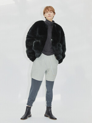 fur blouson_black