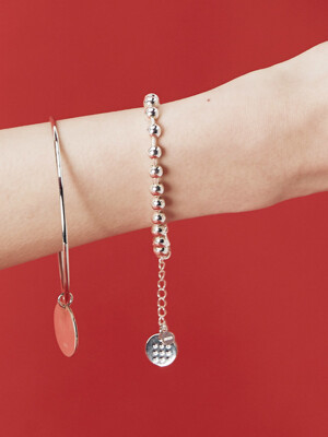 Silver cutball chain bracelet