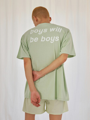 COSY BIG LOGO T-SHIRTS SOFT GREEN