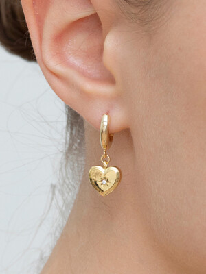 josephine heart one touch earrings