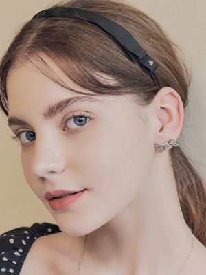 ellie ribbon hairband_black