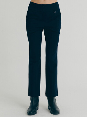 Stretch Flared Pants_Women (Navy)