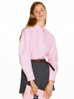 WATERLOO Volume sleeve shirt (Ivory/Pink/Sky Blue)