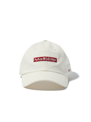 ep.7 maniere box logo Ballcap (IVORY)