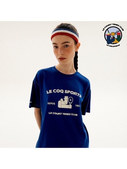 스포츠웨어 - 르꼬끄 스포르티브 (Lecoq sportif) - [르꼬끄 공식] [JAM X 르꼬끄] 포핸드 반팔 티셔츠 (QO323TRS78)