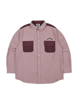 two pocket courduroy shirt_PINK