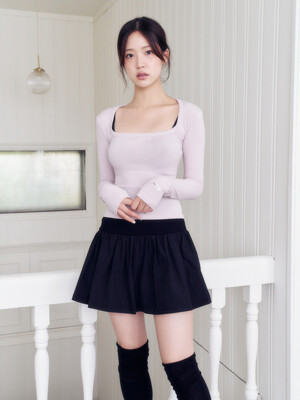 Deep Square Neck Top (PINK)
