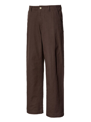 23FW Cotton Relax Straight Cotten Pants Brown_BP02BR