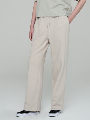 Essential Cotton Long Pants (Cream)