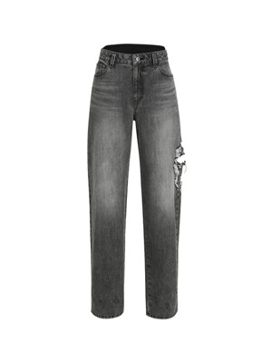 CUT-OUT STRAIGHT LEG JEANS_GREY