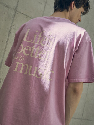 T20046 Music printing T-shirt_Pink