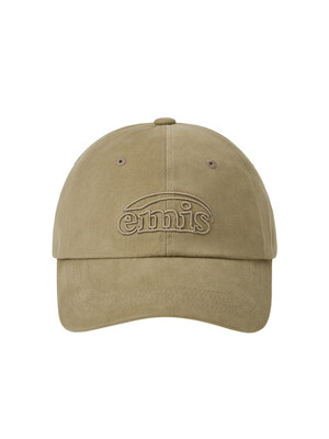 COTTON BRUSHED BALL CAP-BEIGE