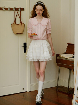Cest_Lovely white lace cake skirt